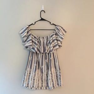 NWT MISA LOS EMBROIDERED OFF-THE-SHOULDER DRESS M